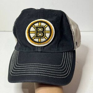 Men's Boston Bruins '47 Black Flagship Snapback Hat